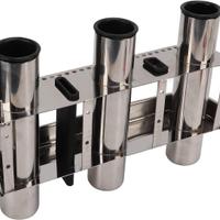 Portacanna da Pesca 3 Tubi in Alluminio Acciaio