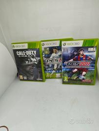 tre giochi Xbox 360 più joystick
