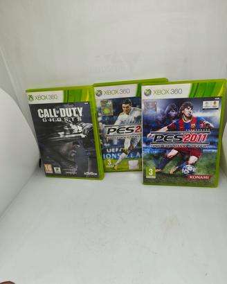 tre giochi Xbox 360 più joystick