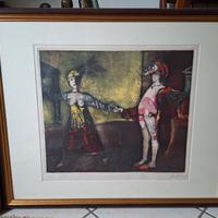 Quadro Acquaforte Franco Gentilini "Le Maschere"