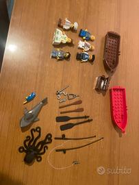 Lego mini figure pirati barche animali e varie