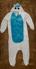 Tutone-pigiama unicorno bia./azz. tg.L alt.170 cm.