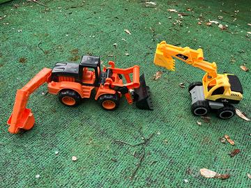 Ruspe ed escavatori giocattoli