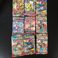 Lotto 9 pack carte pokemon