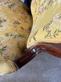 NUMERO 2 POLTRONE IN MOGANO INIZI DEL 900