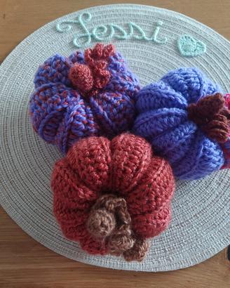 Decorazioni zucche uncinetto 