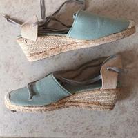Scarpe espadrillas donna grigie zeppa numero 39