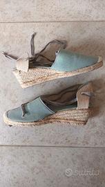 Scarpe espadrillas donna grigie zeppa numero 39