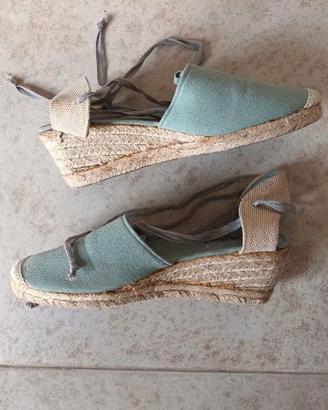 Scarpe espadrillas donna grigie zeppa numero 39