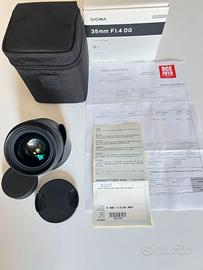 obiettivo SIGMA 35 mm. F 1.4 DG HSM attacco NIKON