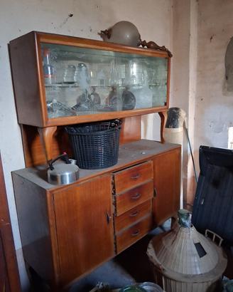 credenza con vetrina anni 40