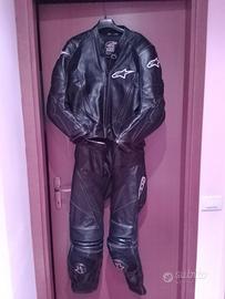 Tuta moto pelle. Divisibile alpinestars 