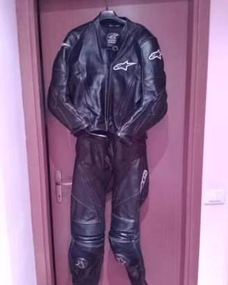 Tuta moto pelle. Divisibile alpinestars 