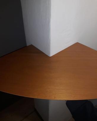 Mensola angolare tonda maxi in legno - lati cm 64