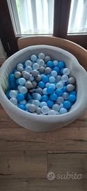 Piscina di palline morbida per bambini grigia