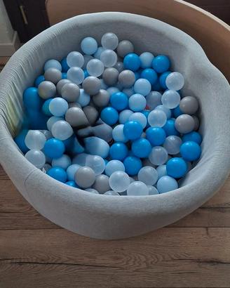 Piscina di palline morbida per bambini grigia