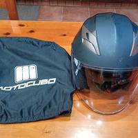 casco moto jet doppia visiera