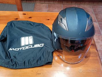 casco moto jet doppia visiera