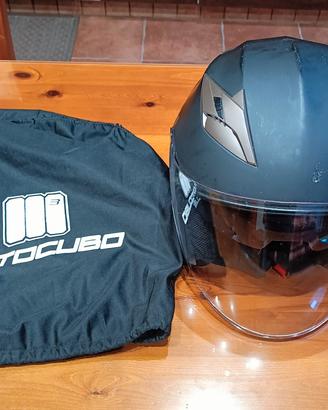 casco moto jet doppia visiera