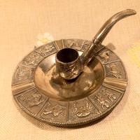 portacandele vintage in ottone