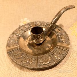 portacandele vintage in ottone