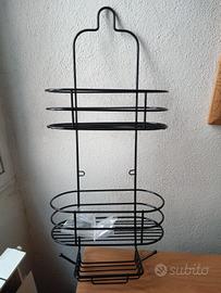 Mensola Nera Acciaio Inox per Doccia