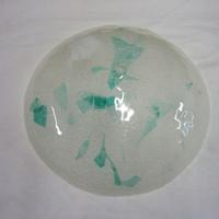 Plafoniera in vetro e abajour ceramica