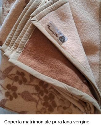 coperta matrimoniale pura lana vergine Marzotto