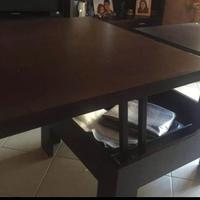 tavolino 90x90 trasformabile 90x180 h 90