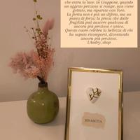 Cornice con cuore Kintsugi con incisione e pittura