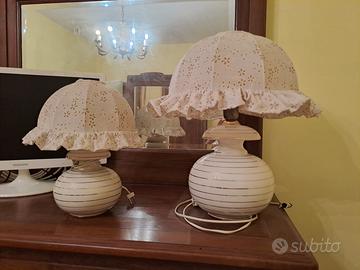 Set lampadario due abat jour e lampada da como' vi