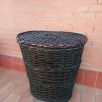 Cesto di Paglia per Panni Sporchi