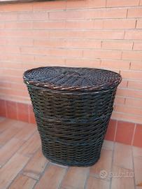 Cesto di Paglia per Panni Sporchi