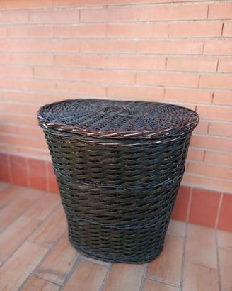 Cesto di Paglia per Panni Sporchi