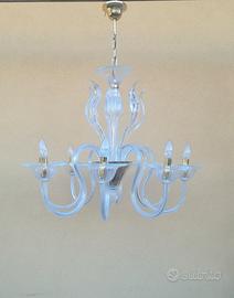 Lampadario in vetro 8 luci