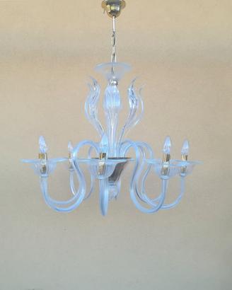 Lampadario in vetro 8 luci