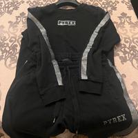 Completo tuta Pyrex da donna nero e argento