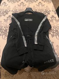 Completo tuta Pyrex da donna nero e argento