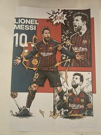 Poster Lionel Messi Barcellona numero 10