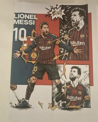 Poster Lionel Messi Barcellona numero 10