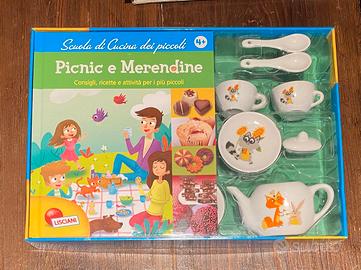 Set tazzine e libro con ricette e attività