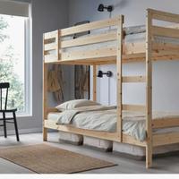  letto a castello legno ikea con materassi 