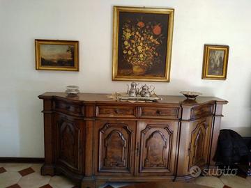 Sala classica noce e radica vintage