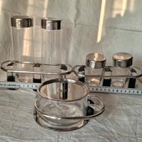 set da tavola Guzzini vintage silver Plate 
