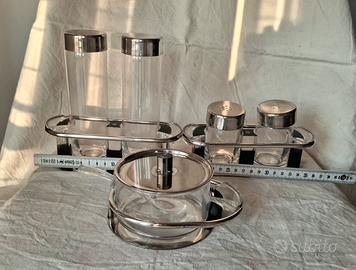 set da tavola Guzzini vintage silver Plate 
