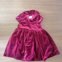 Vestito H&M rosso in velluto, 2 anni