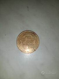 moneta 200 lire  centenario guardia di finanza