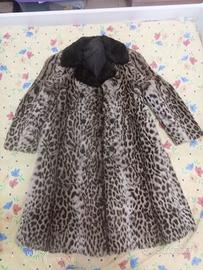 PELLICCIA DI OCELOT CON COLLO DI VISONE