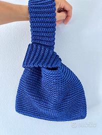 Borsetta blu lin cordino glitter