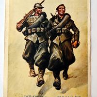 Cartolina era fascista RITORNO ALLE GRANDI MANOVRE